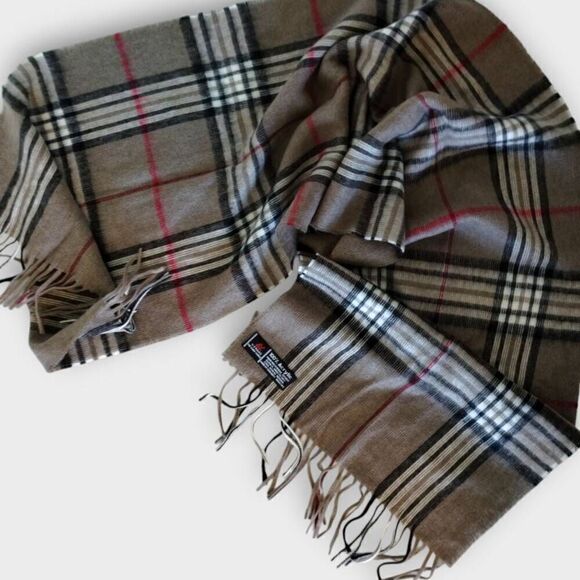 V Fraas Scarf Tan Black Earthy 11x48 Soft - Picture 6 of 9